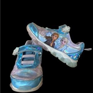 Size 11 Light Up Disney Frozen Velcro shoes